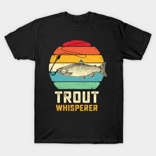 Vintage Trout Fishing Lover Trout Whisperer Fisherman T-Shirt